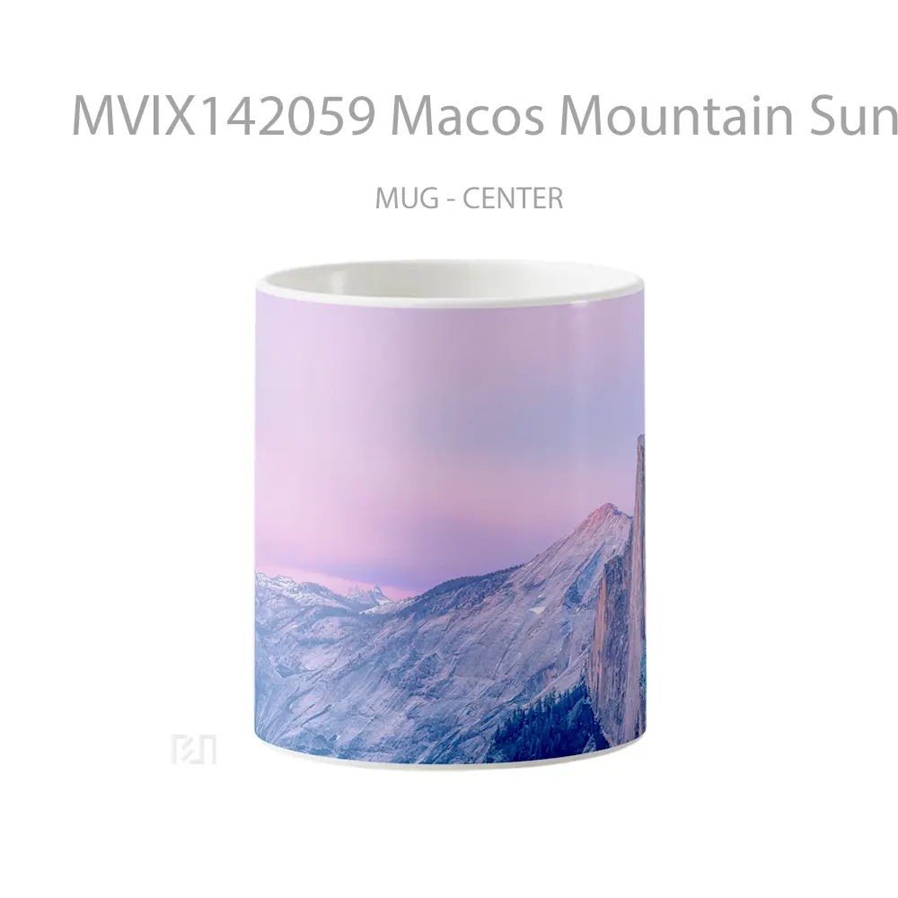 Mug Macos Mountain Sunset Yosemite Park Scenery Gelas Pemandangan Alam