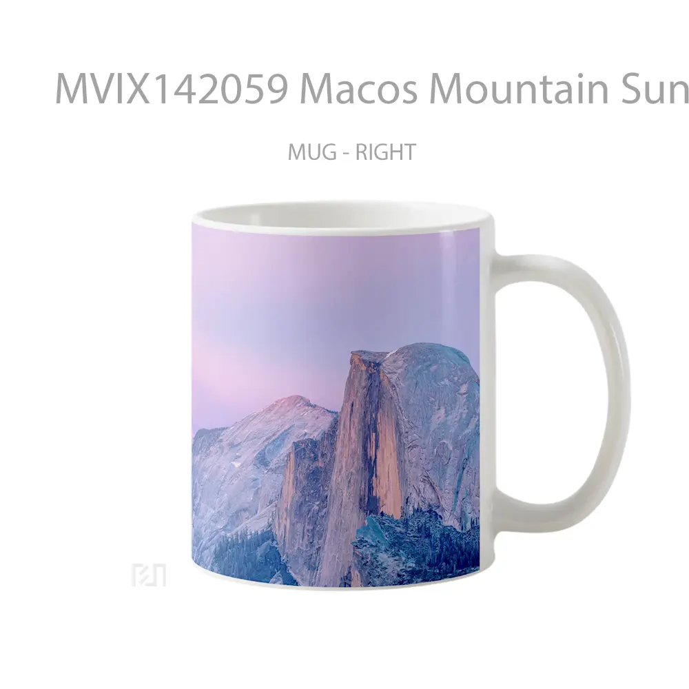 Mug Macos Mountain Sunset Yosemite Park Scenery Gelas Pemandangan Alam - All-side / Desain