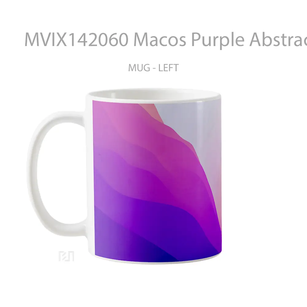 Mug Macos Purple Abstract Backgroun Gelas Keramik Unik - All-side / Desain