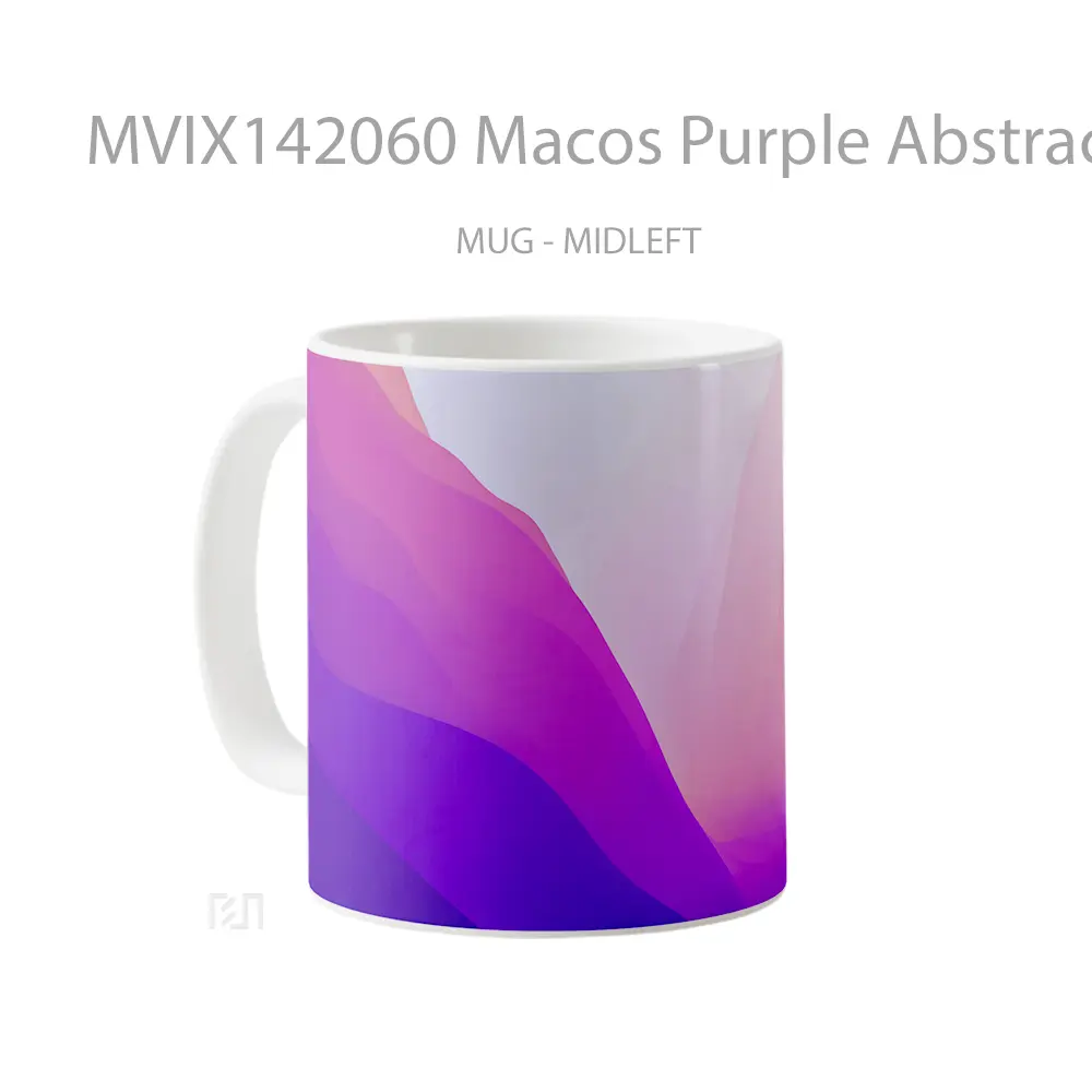 Mug Macos Purple Abstract Backgroun Gelas Keramik Unik - All-side / Desain