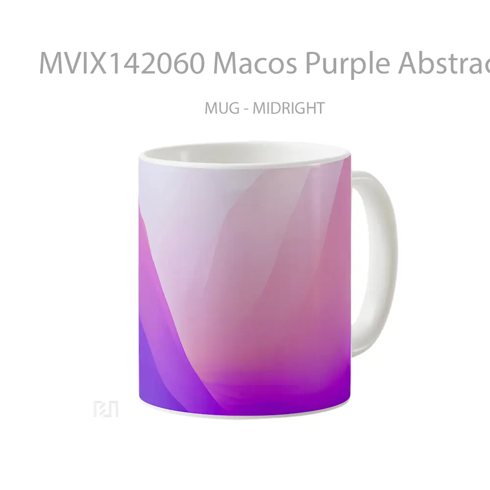Mug Macos Purple Abstract Backgroun Gelas Keramik Unik - All-side / Desain