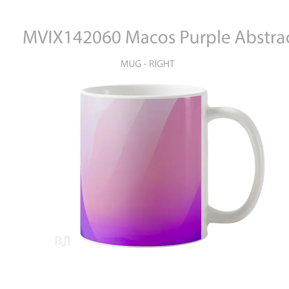 Mug Macos Purple Abstract Backgroun Gelas Keramik Unik - All-side / Desain