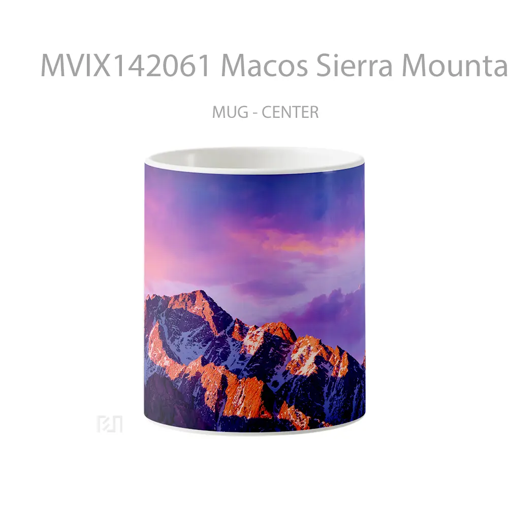 Mug Macos Sierra Mountain Snow Alpenglow Scenery Gelas Pemandangan Alam