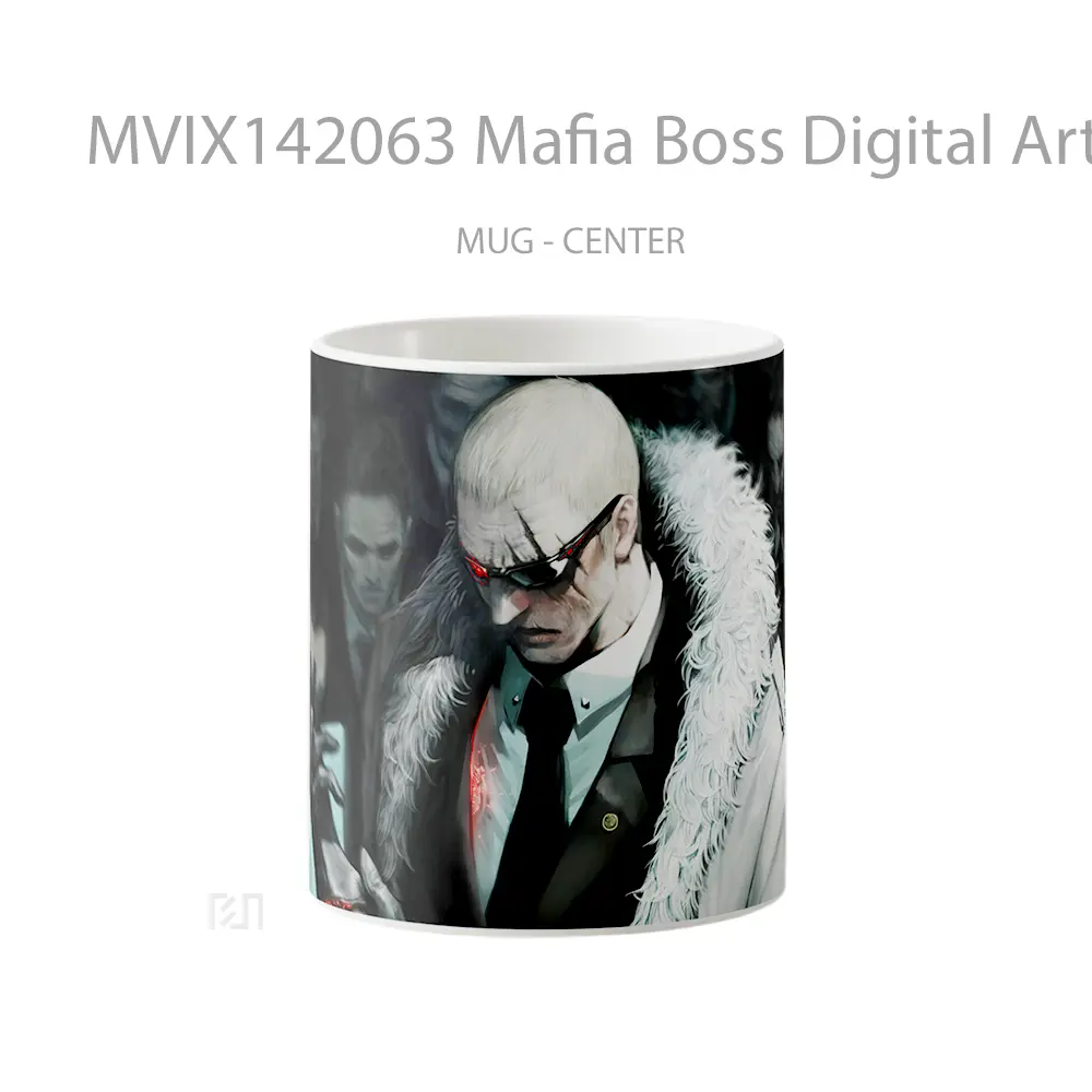Mug Mafia Boss Digital Art Gelas Keramik Unik