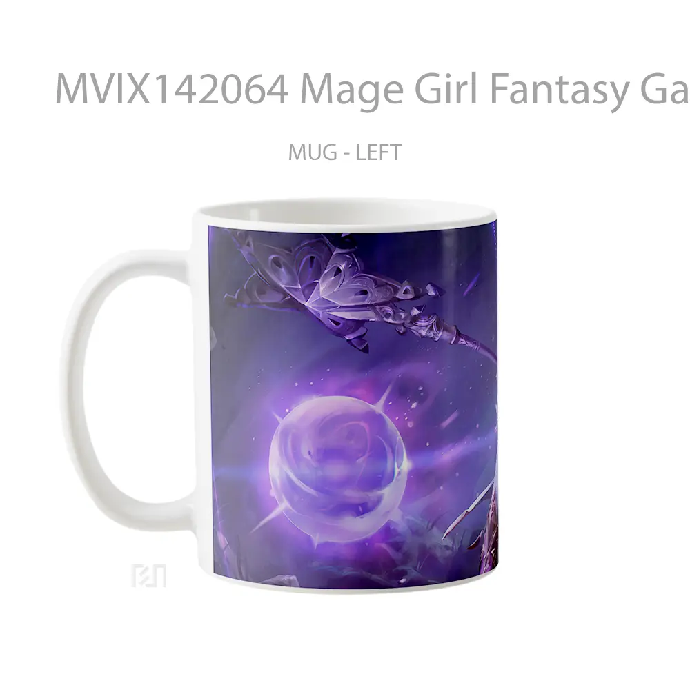 Mug Mage Girl Fantasy Game Talion Gelas Hewan Lucu - All-side / Desain