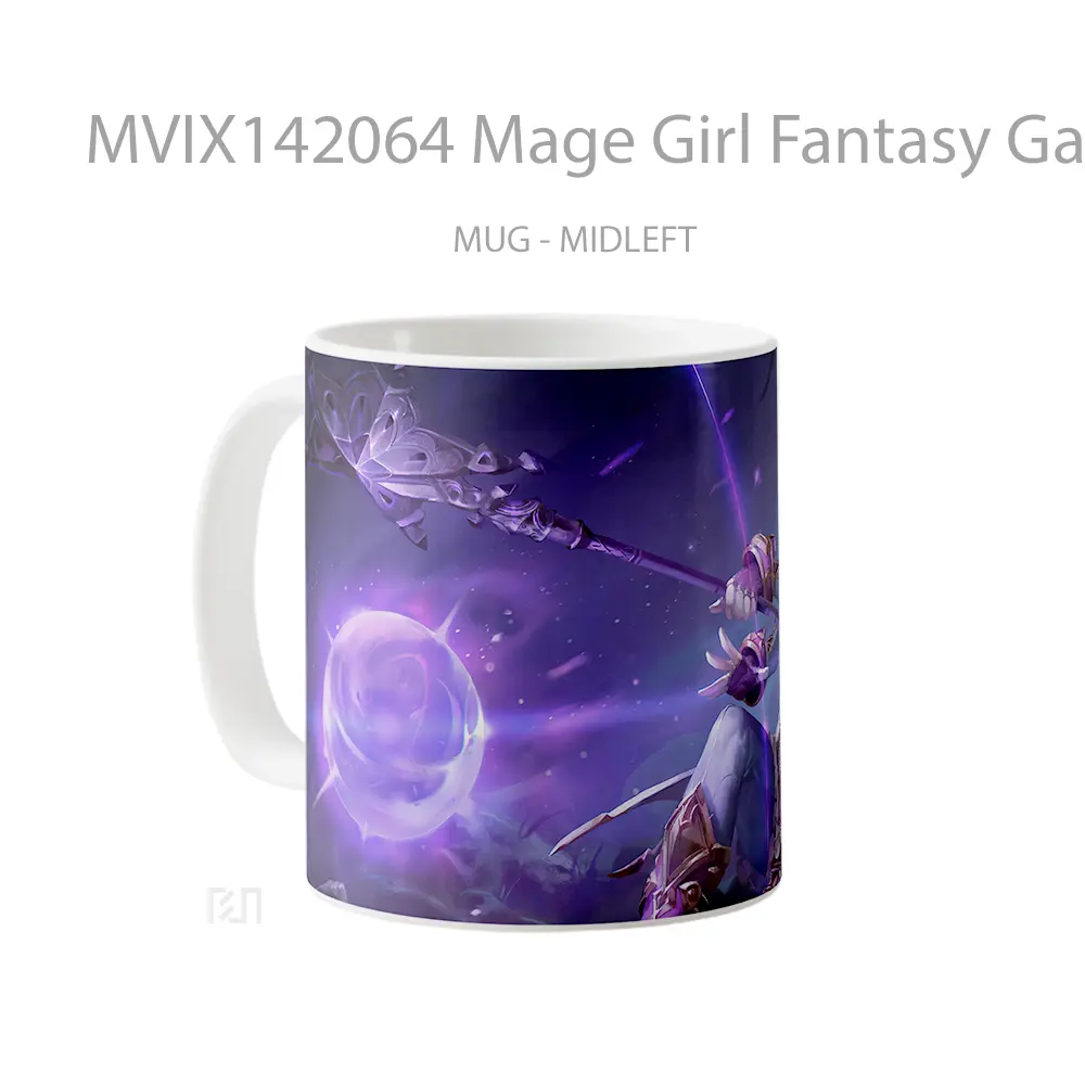 Mug Mage Girl Fantasy Game Talion Gelas Hewan Lucu - All-side / Desain