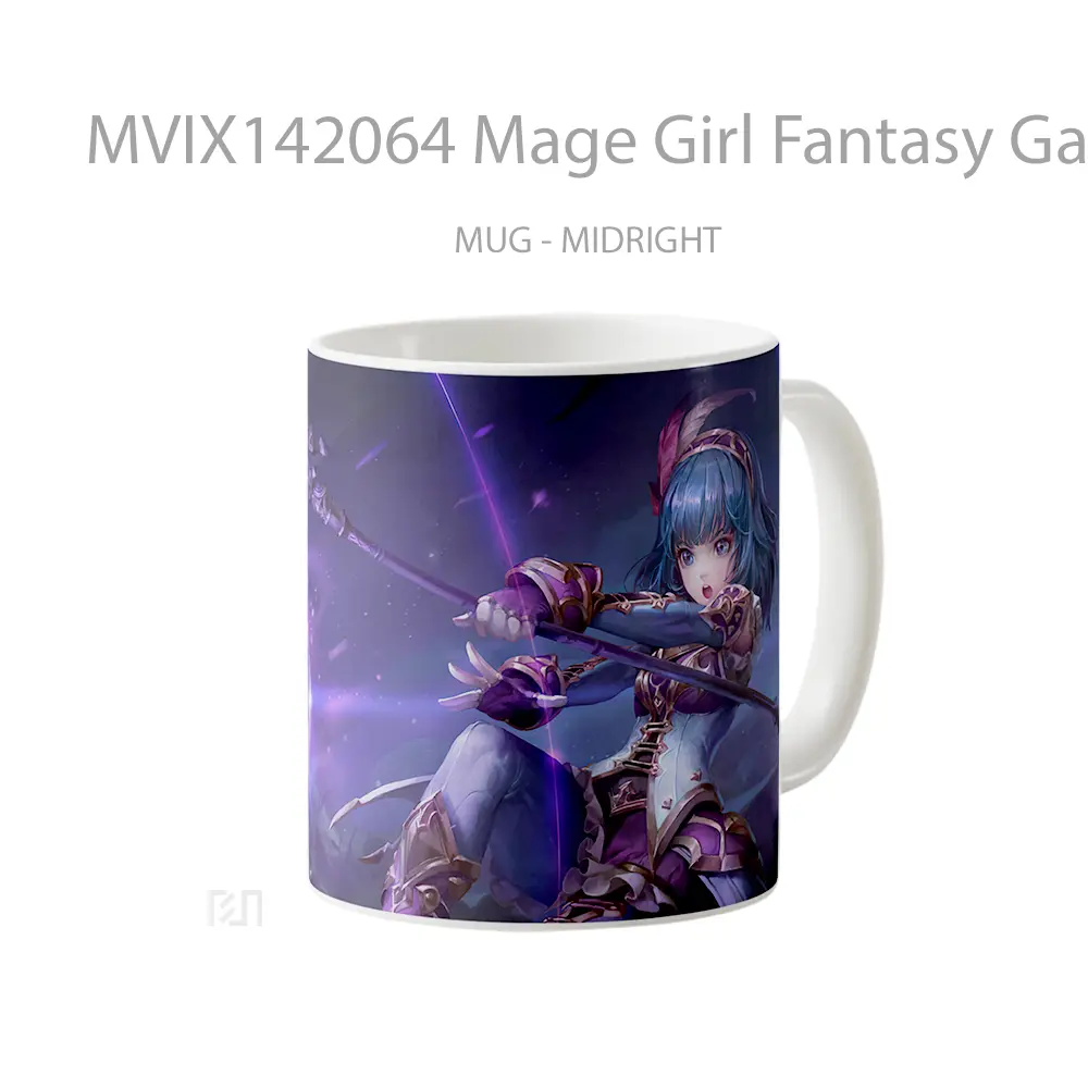 Mug Mage Girl Fantasy Game Talion Gelas Hewan Lucu - All-side / Desain