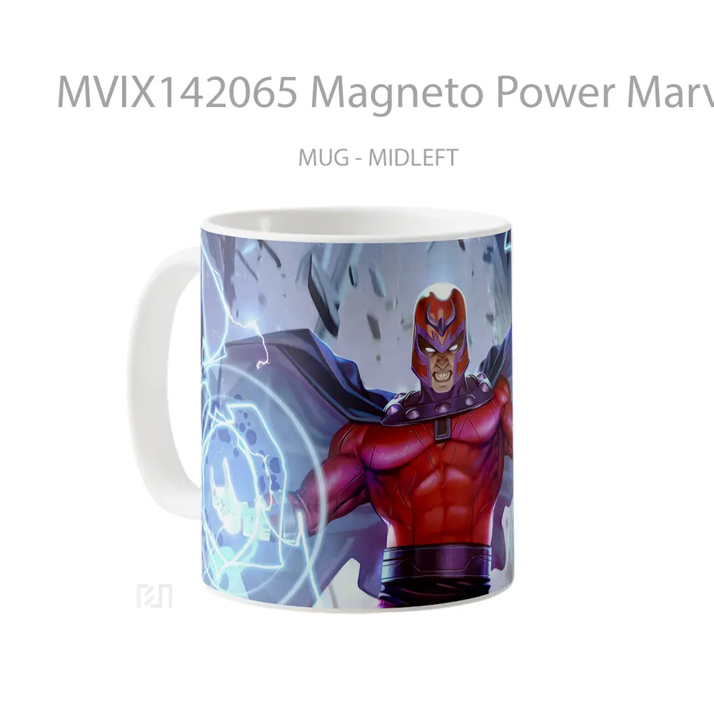 Mug Magneto Power Marve Gelas Keramik Unik - All-side / Desain