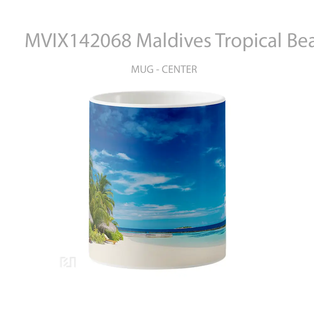 Mug Maldives Tropical Beach Scenery Gelas Pemandangan Alam