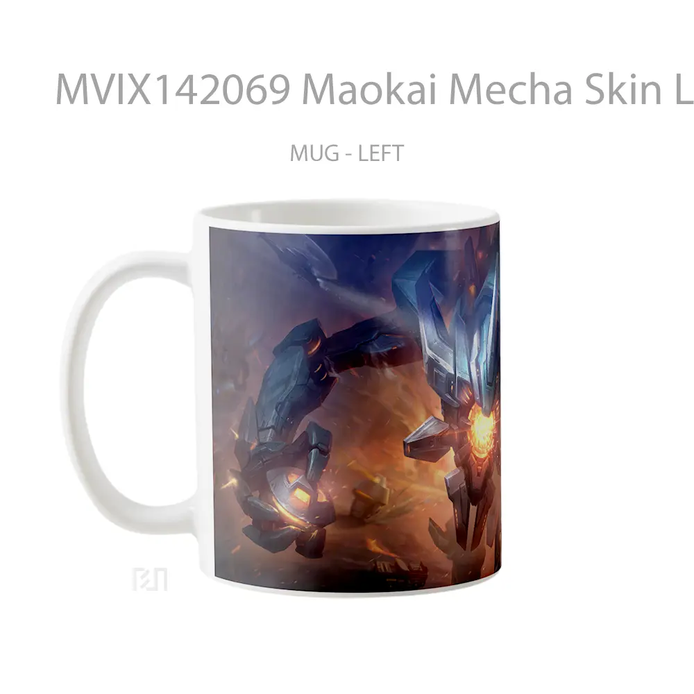 Mug Maokai Mecha Skin Lol Wild Rift Splash Art Cangkir Gamer - All-side / Desain