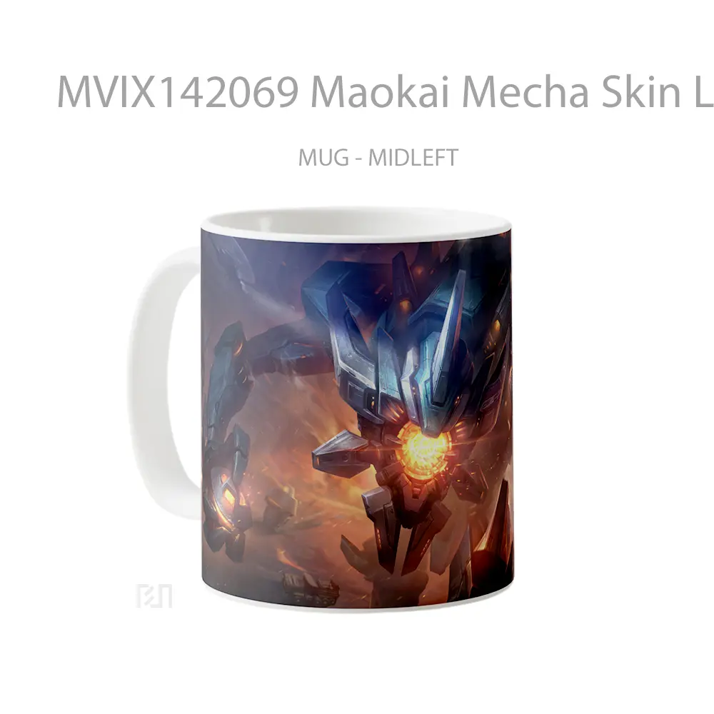 Mug Maokai Mecha Skin Lol Wild Rift Splash Art Cangkir Gamer - All-side / Desain