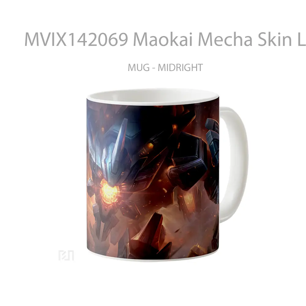 Mug Maokai Mecha Skin Lol Wild Rift Splash Art Cangkir Gamer - All-side / Desain