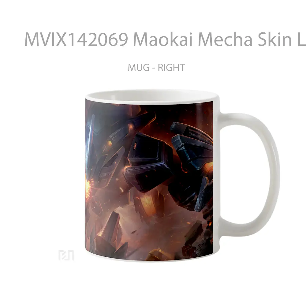 Mug Maokai Mecha Skin Lol Wild Rift Splash Art Cangkir Gamer - All-side / Desain
