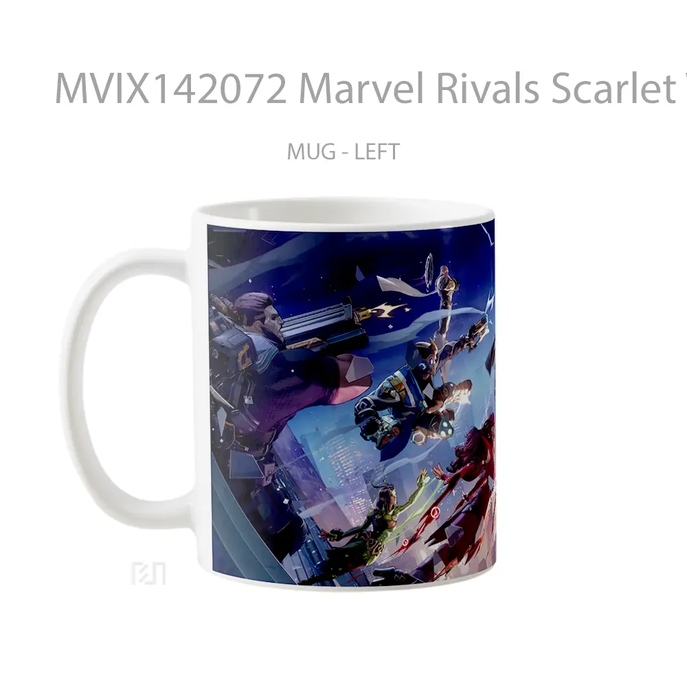 Mug Marvel Rivals Scarlet Witch Star Lord Punisher Mantis Storm Magneto Gelas Superhero - All-side / Desain