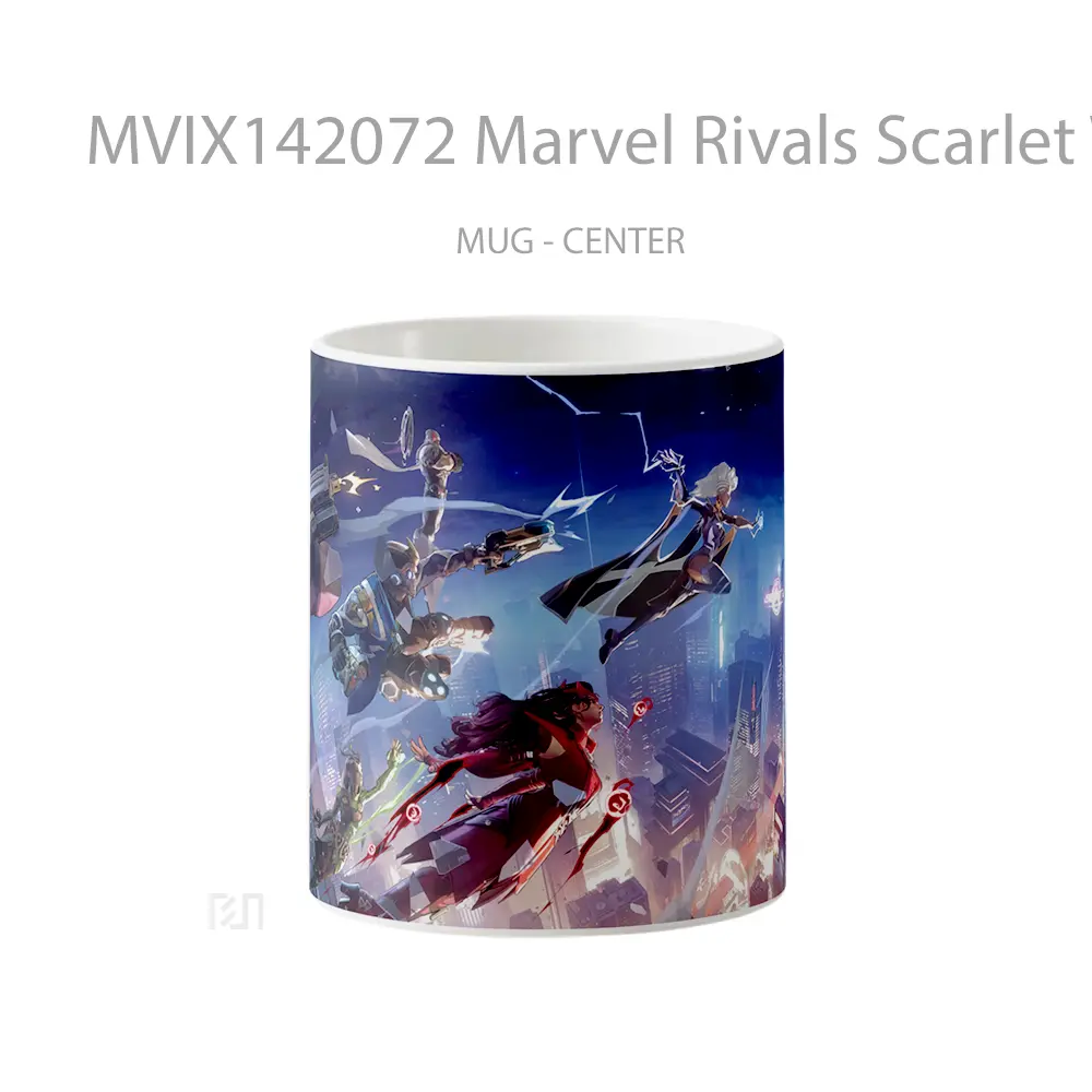 Mug Marvel Rivals Scarlet Witch Star Lord Punisher Mantis Storm Magneto Gelas Superhero
