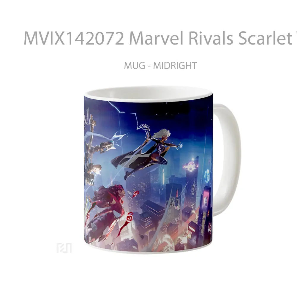 Mug Marvel Rivals Scarlet Witch Star Lord Punisher Mantis Storm Magneto Gelas Superhero - All-side / Desain