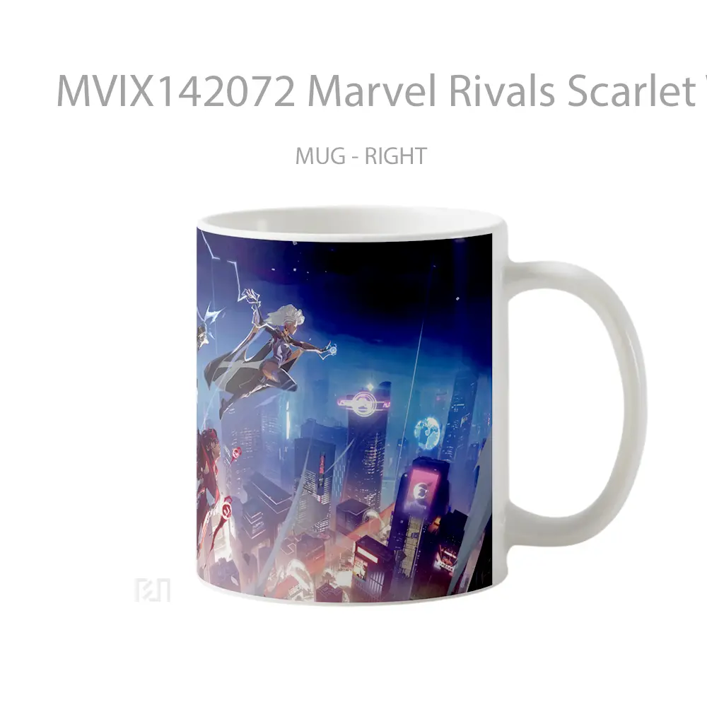 Mug Marvel Rivals Scarlet Witch Star Lord Punisher Mantis Storm Magneto Gelas Superhero - All-side / Desain