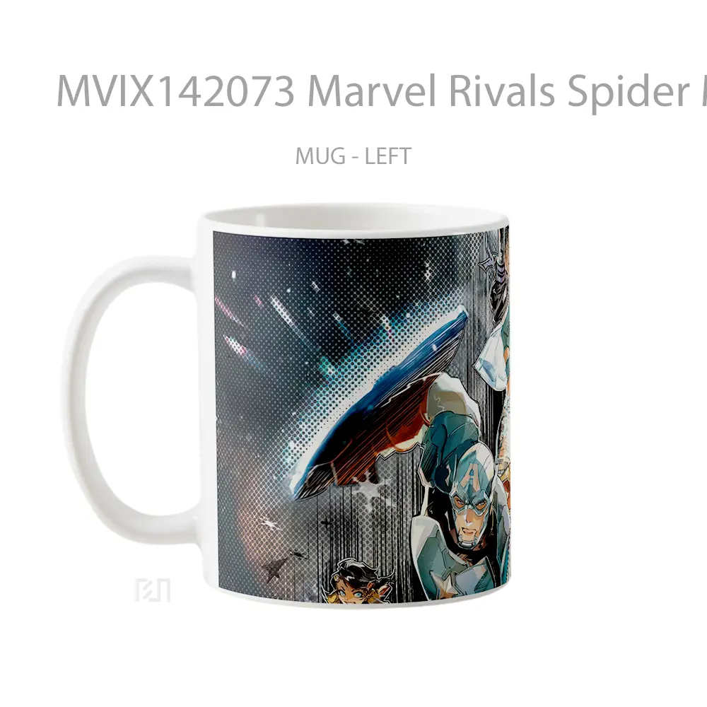 Mug Marvel Rivals Spider Man Captain America Comi Gelas Superhero - All-side / Desain