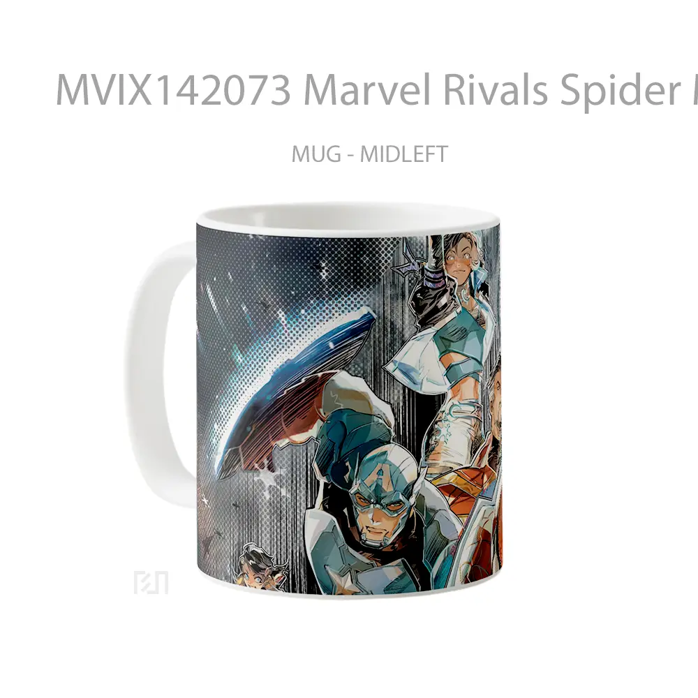 Mug Marvel Rivals Spider Man Captain America Comi Gelas Superhero - All-side / Desain