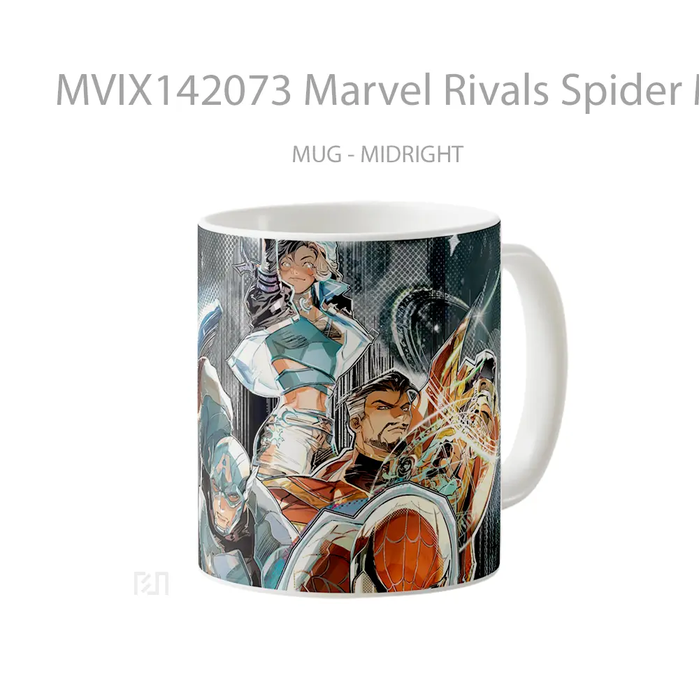 Mug Marvel Rivals Spider Man Captain America Comi Gelas Superhero - All-side / Desain