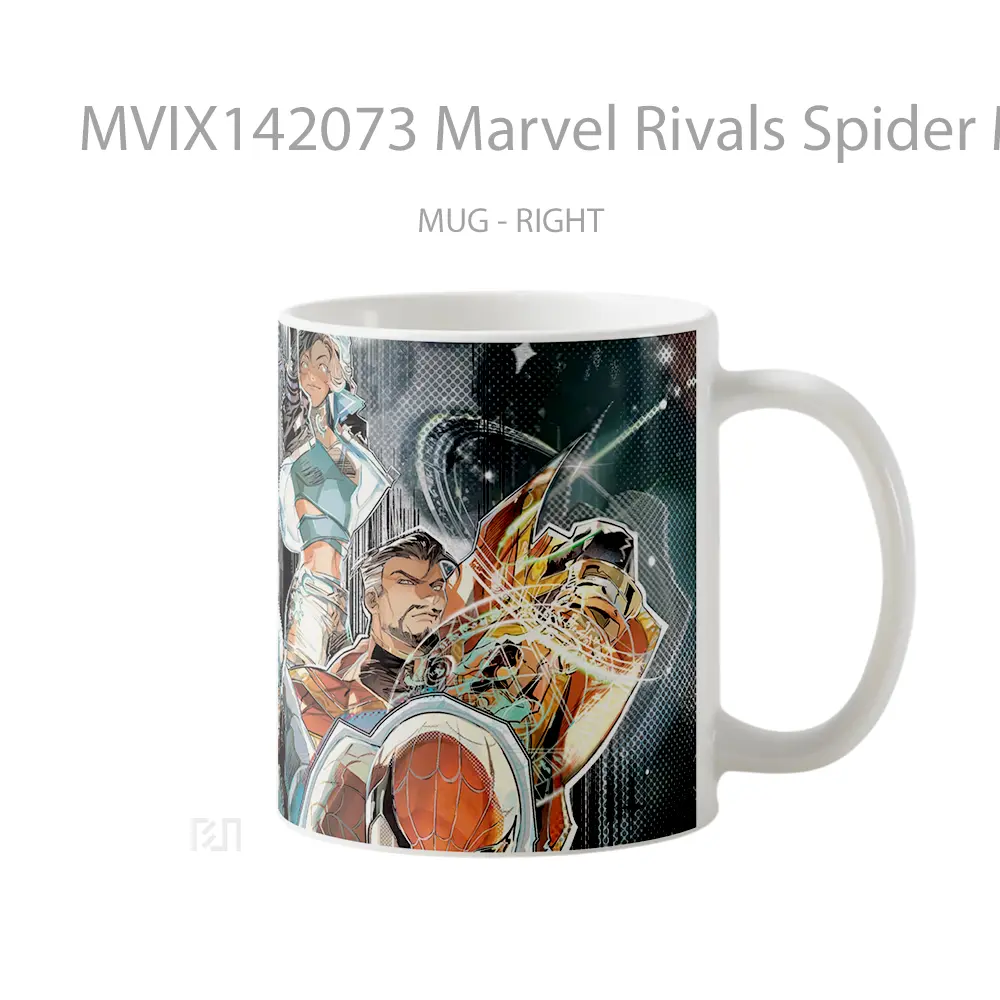 Mug Marvel Rivals Spider Man Captain America Comi Gelas Superhero - All-side / Desain
