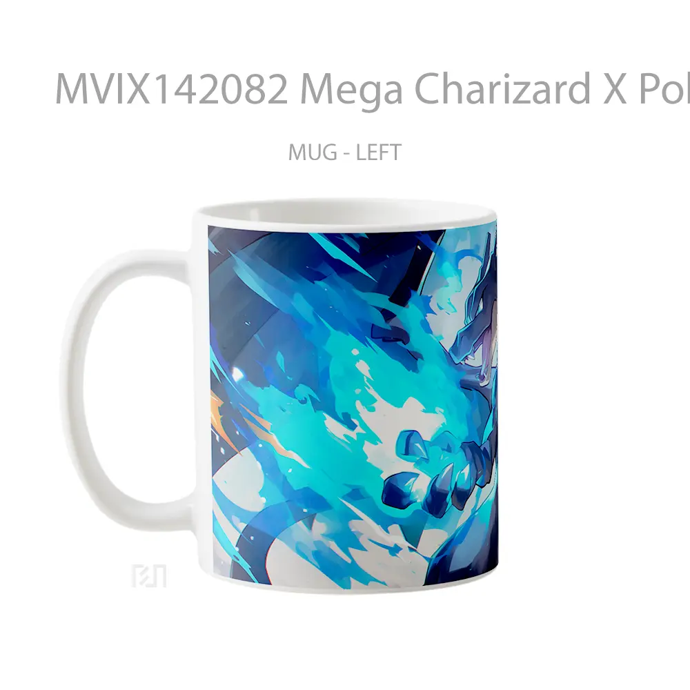 Mug Mega Charizard X Pokemon Gelas Keramik Unik - All-side / Desain
