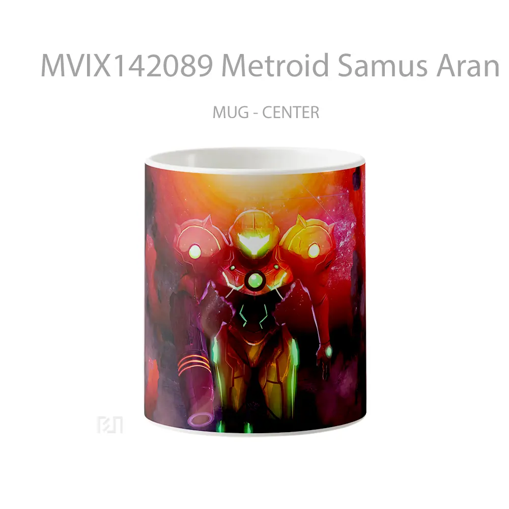 Mug Metroid Samus Aran Game Art Cangkir Gamer