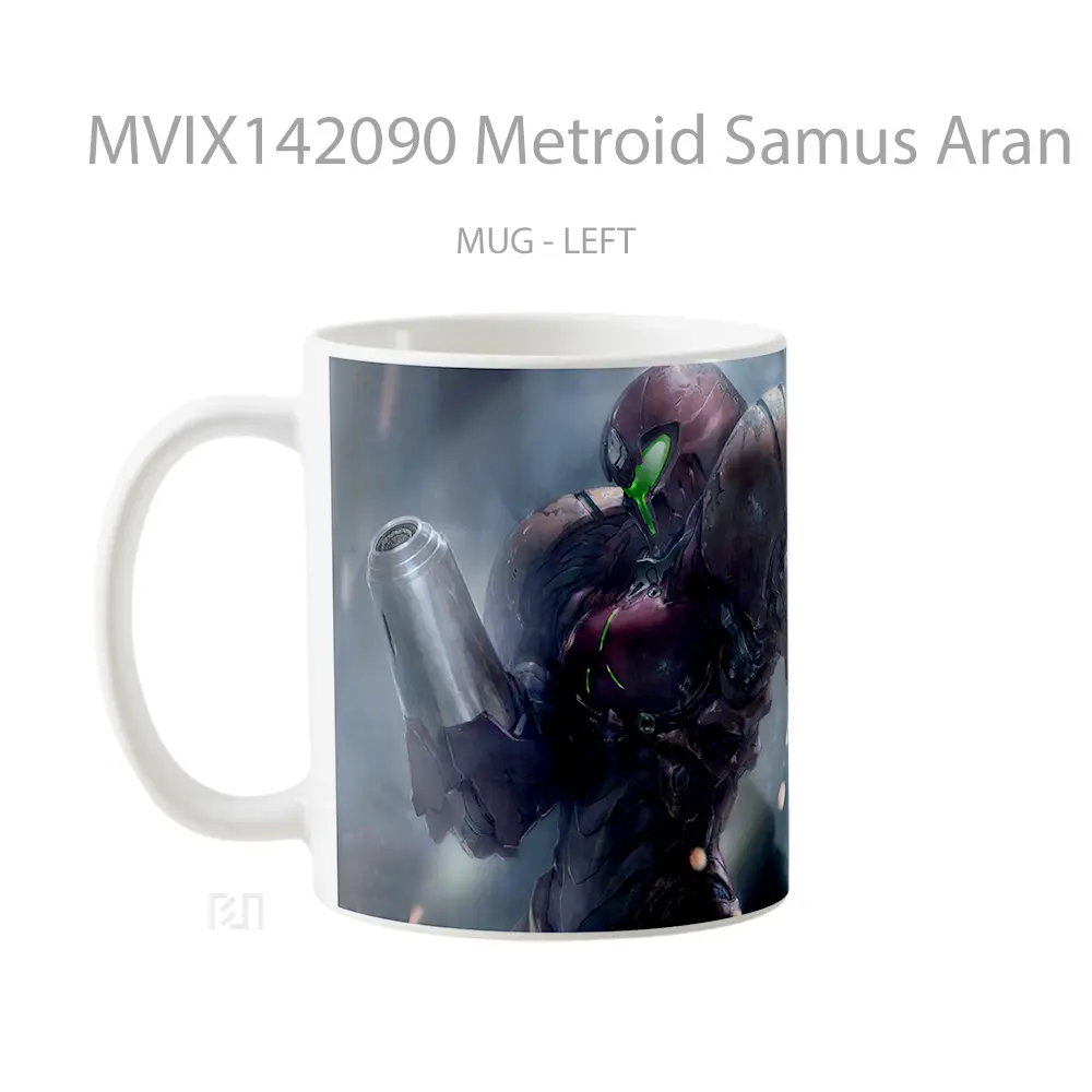 Mug Metroid Samus Aran Gelas Keramik Unik - All-side / Desain