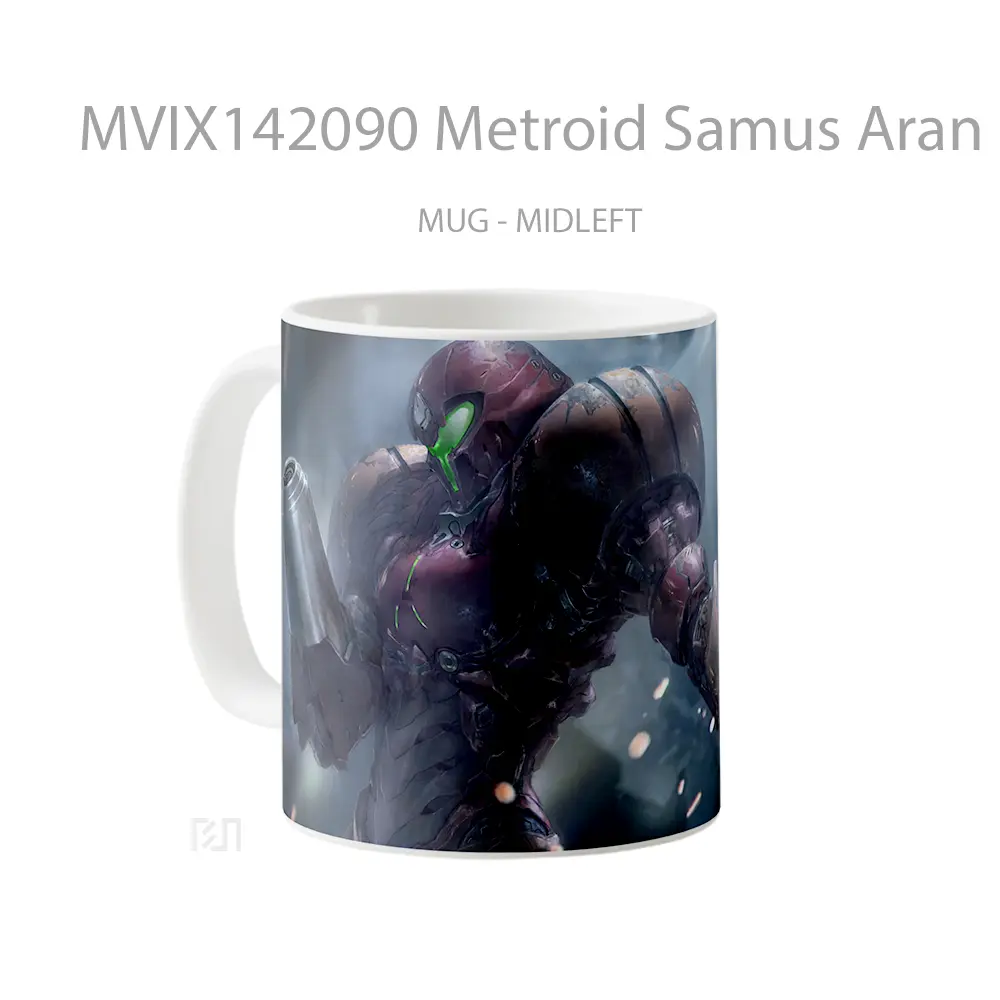 Mug Metroid Samus Aran Gelas Keramik Unik - All-side / Desain