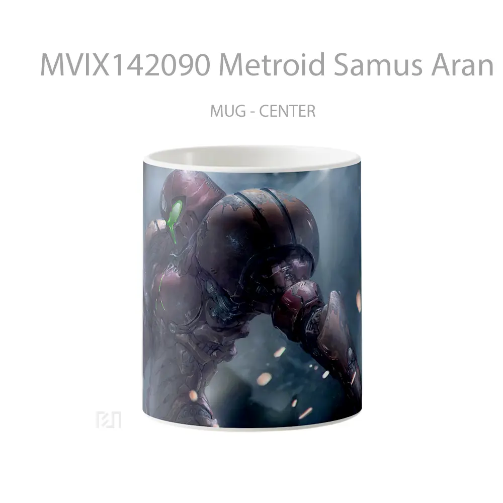 Mug Metroid Samus Aran Gelas Keramik Unik