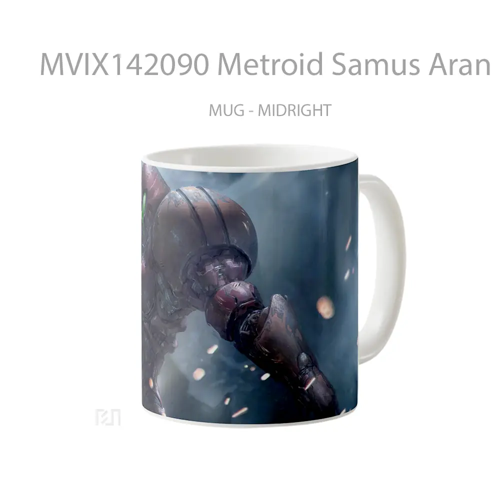 Mug Metroid Samus Aran Gelas Keramik Unik - All-side / Desain