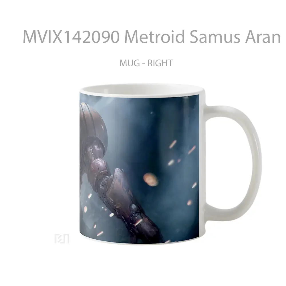 Mug Metroid Samus Aran Gelas Keramik Unik - All-side / Desain