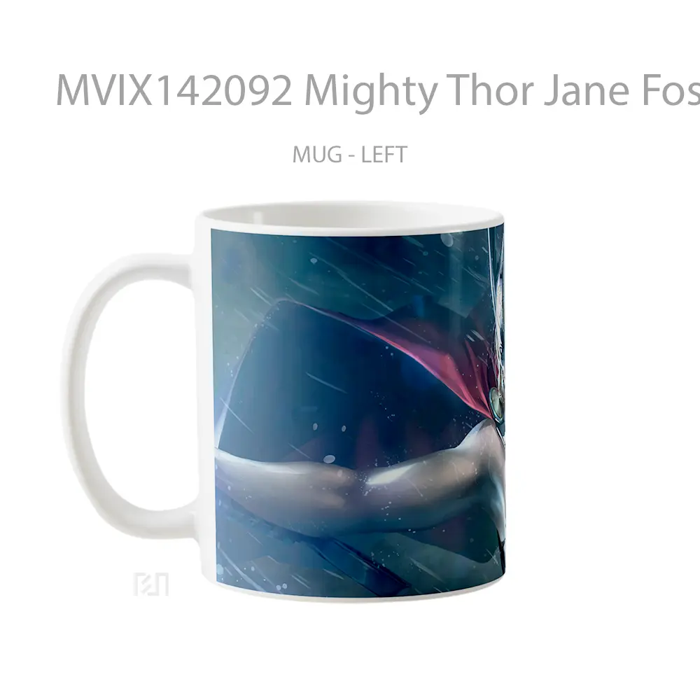 Mug Mighty Thor Jane Foster Gelas Superhero - All-side / Desain