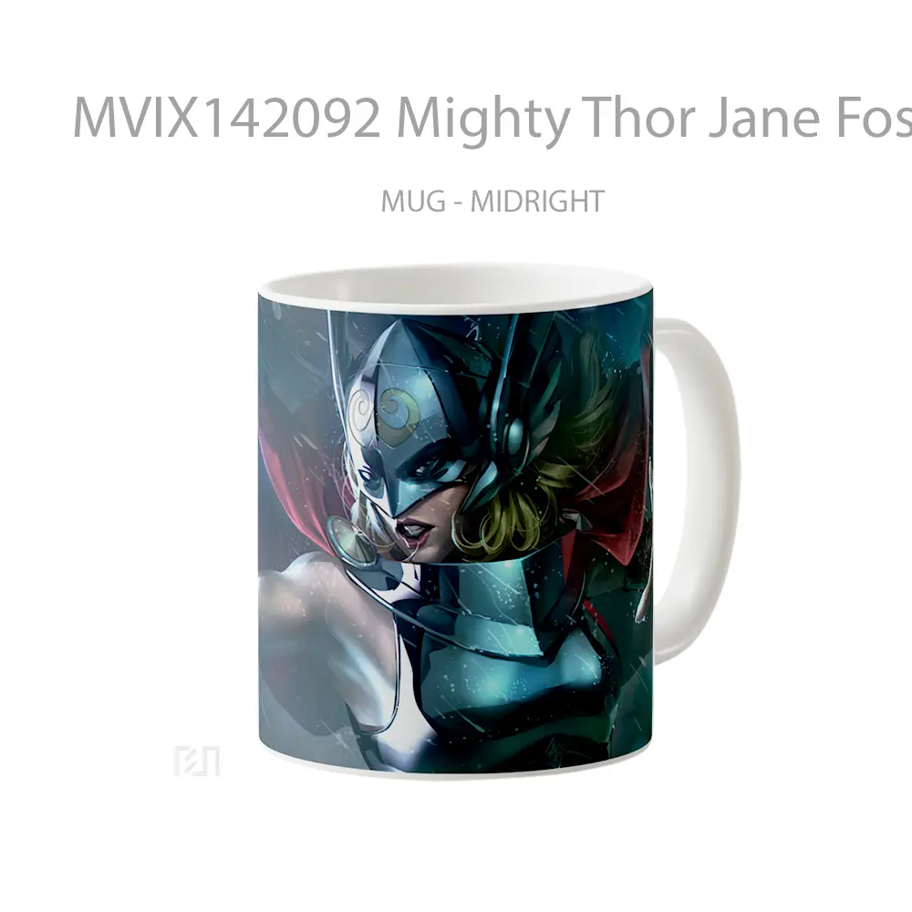 Mug Mighty Thor Jane Foster Gelas Superhero - All-side / Desain