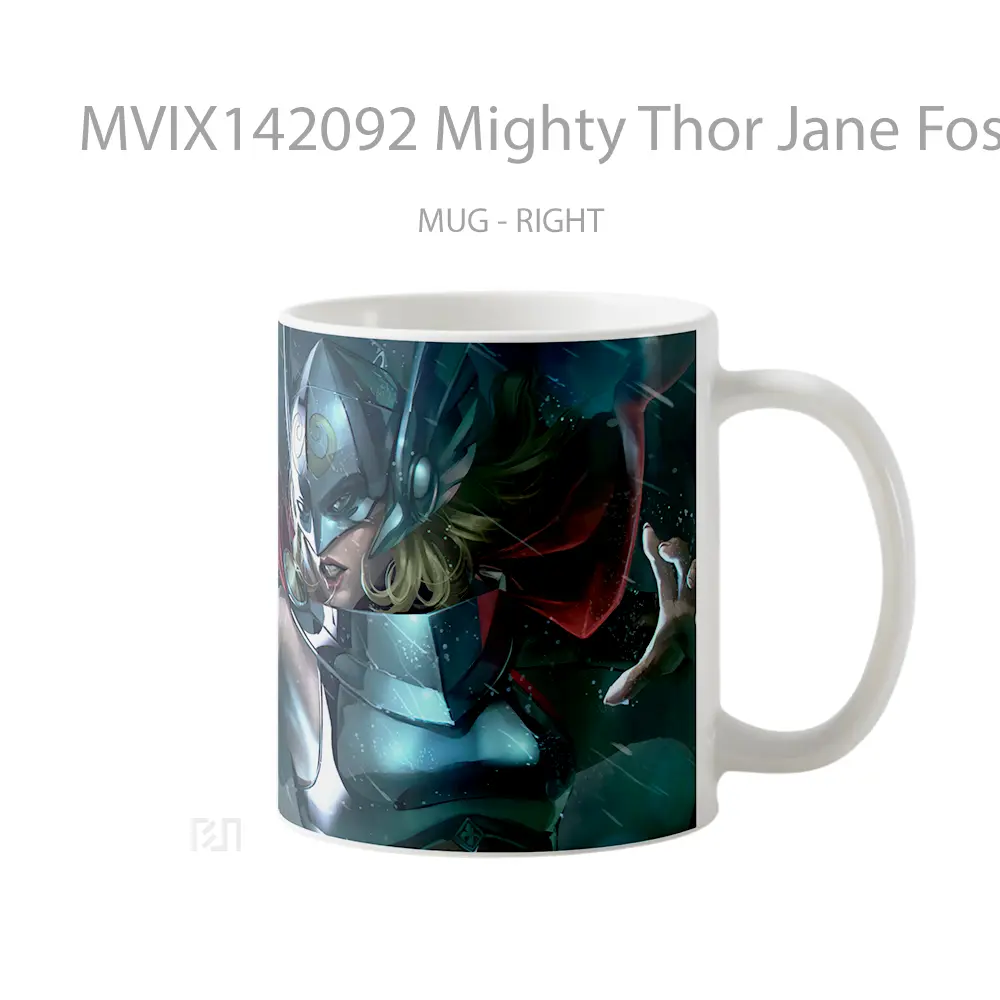 Mug Mighty Thor Jane Foster Gelas Superhero - All-side / Desain