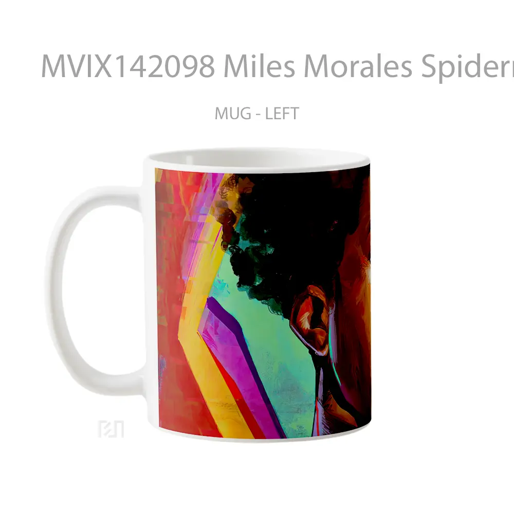 Mug Miles Morales Spiderman Across The Spider Verse Art Gelas Keramik Unik - All-side / Desain