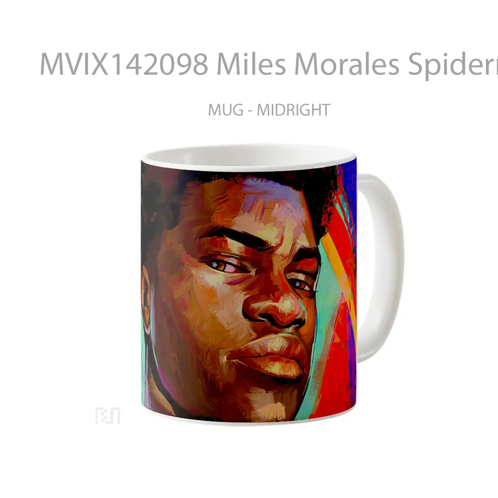 Mug Miles Morales Spiderman Across The Spider Verse Art Gelas Keramik Unik - All-side / Desain