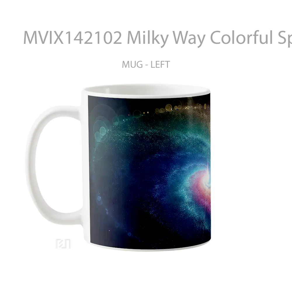Mug Milky Way Colorful Space Gelas Keramik Unik - All-side / Desain