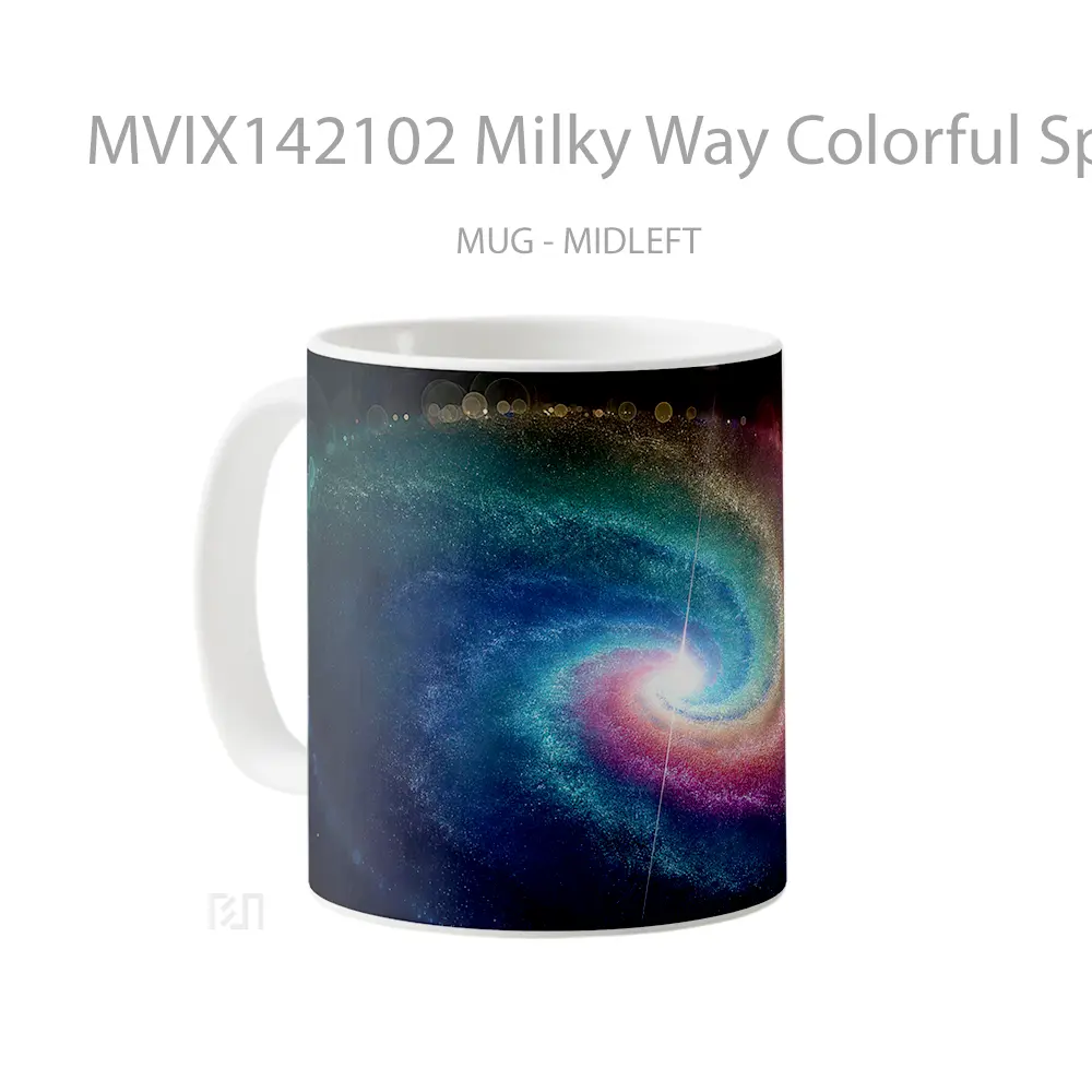 Mug Milky Way Colorful Space Gelas Keramik Unik - All-side / Desain