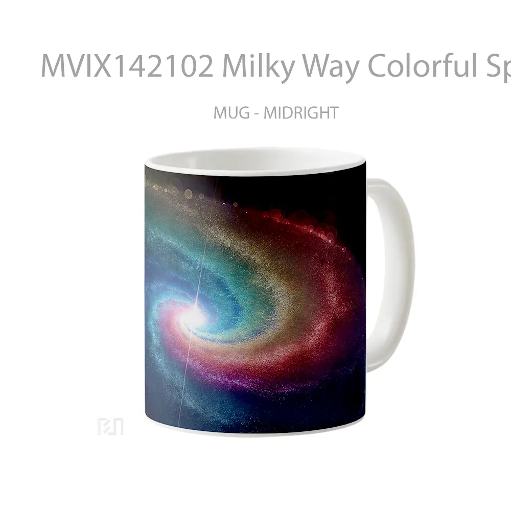 Mug Milky Way Colorful Space Gelas Keramik Unik - All-side / Desain