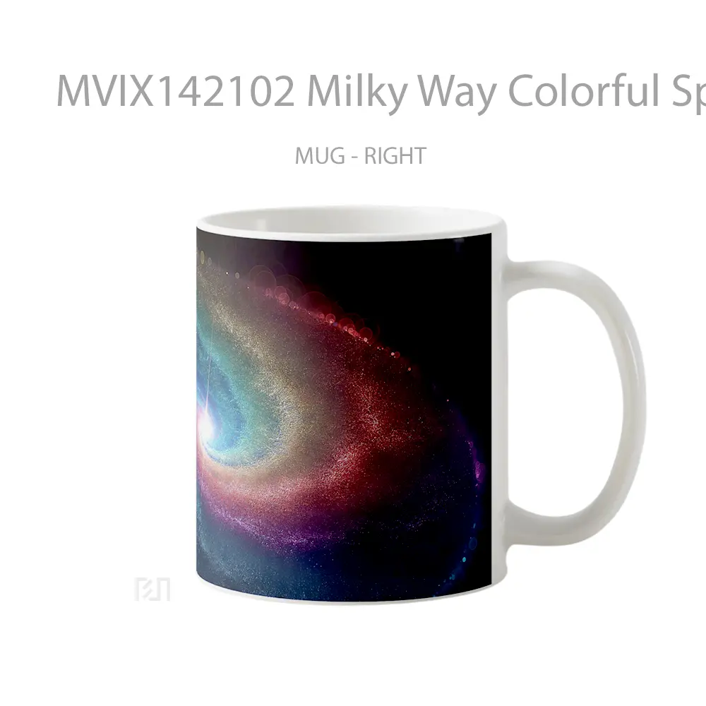 Mug Milky Way Colorful Space Gelas Keramik Unik - All-side / Desain