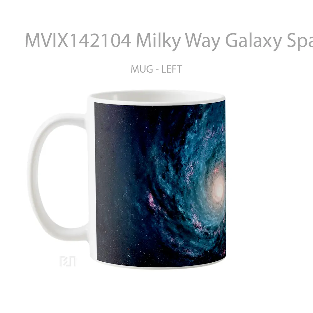 Mug Milky Way Galaxy Space Gelas Keramik Unik - All-side / Desain
