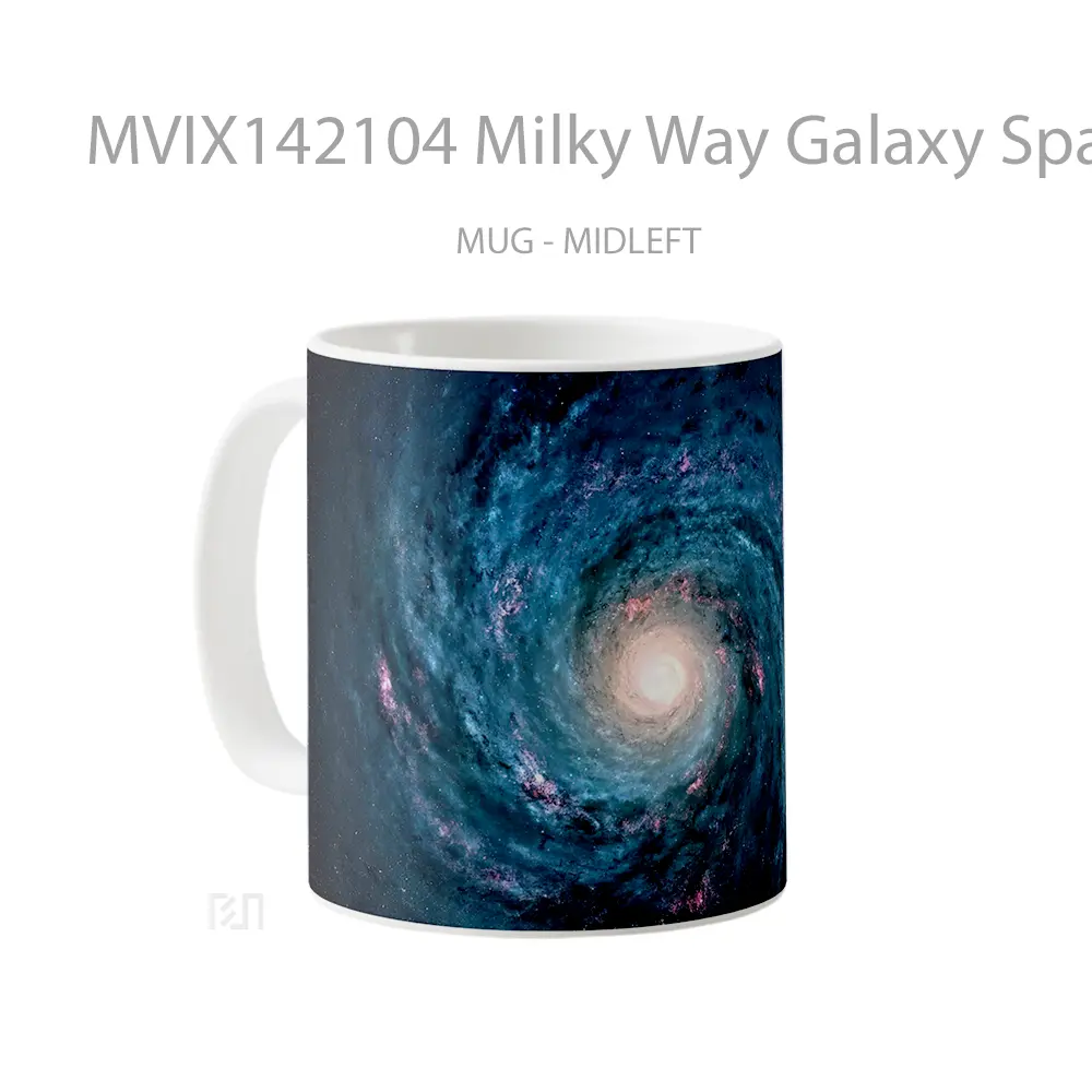 Mug Milky Way Galaxy Space Gelas Keramik Unik - All-side / Desain