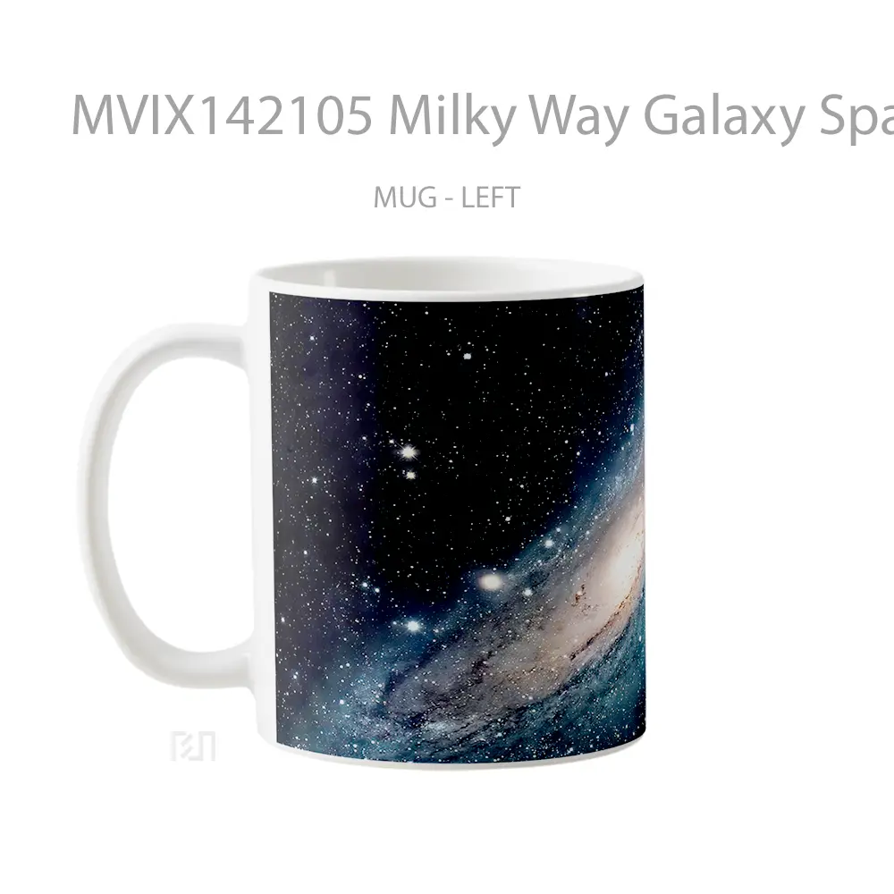 Mug Milky Way Galaxy Space Stars Gelas Keramik Unik - All-side / Desain