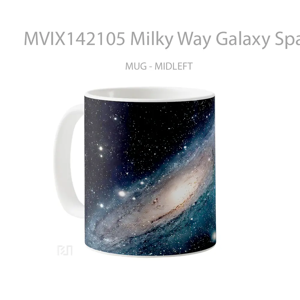Mug Milky Way Galaxy Space Stars Gelas Keramik Unik - All-side / Desain