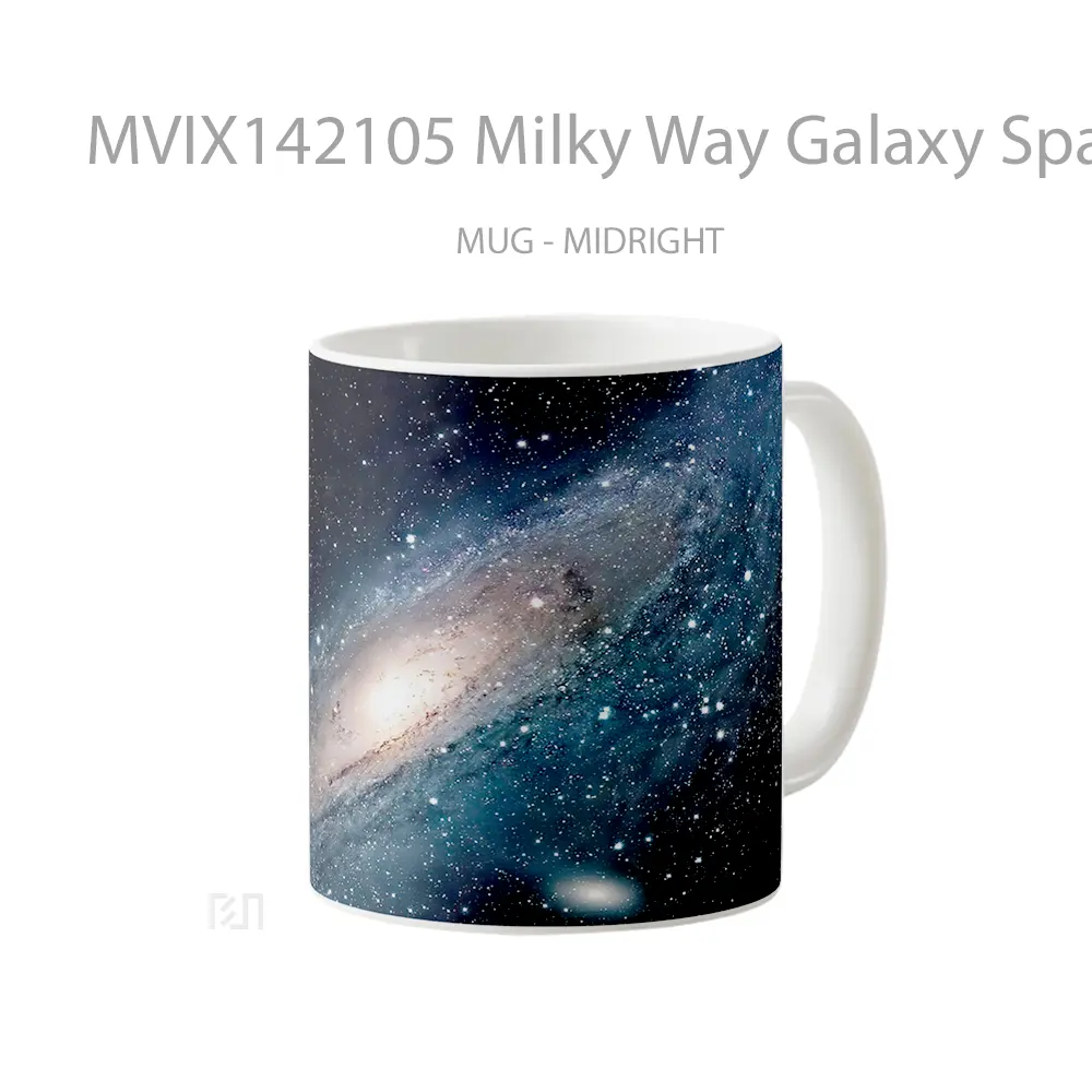 Mug Milky Way Galaxy Space Stars Gelas Keramik Unik - All-side / Desain