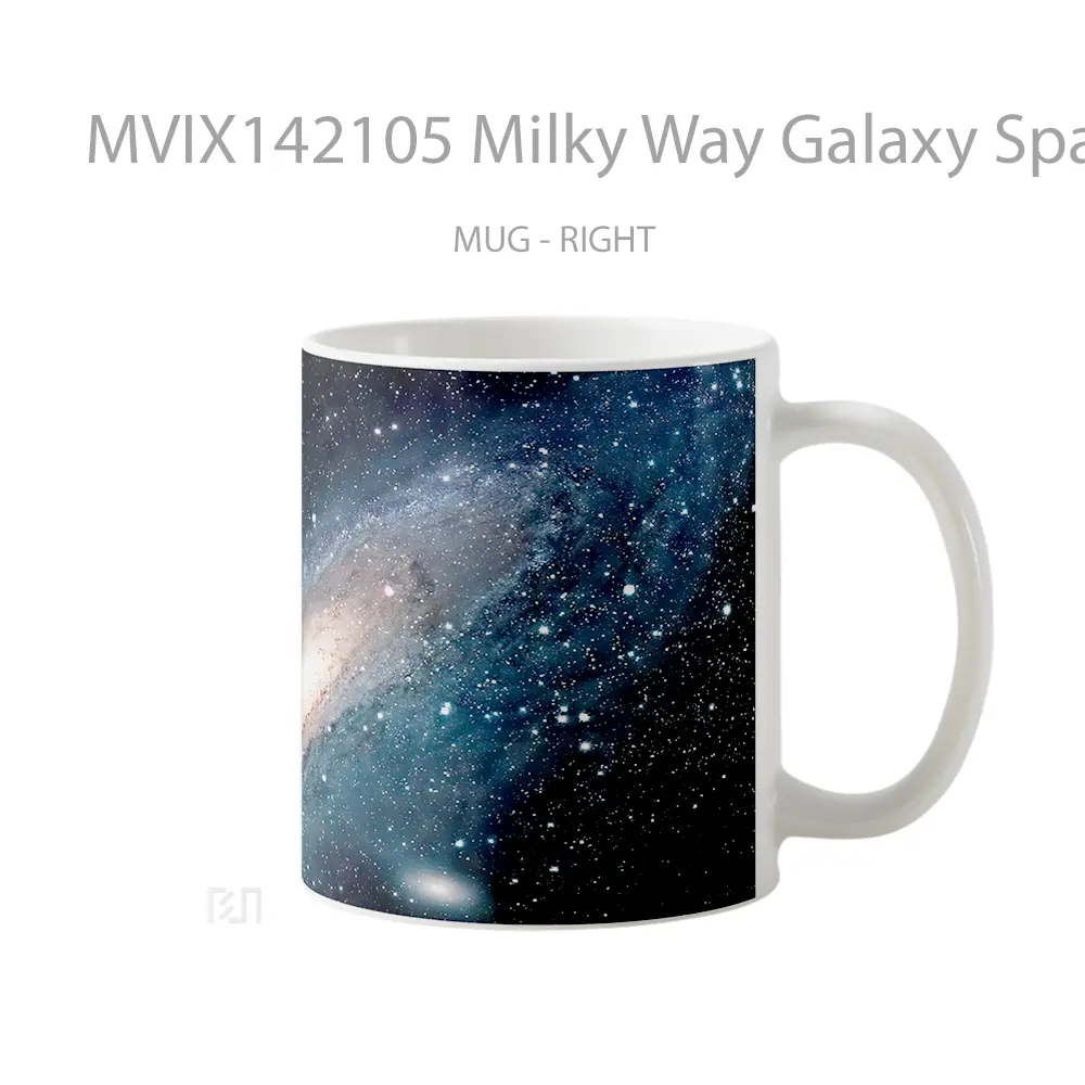 Mug Milky Way Galaxy Space Stars Gelas Keramik Unik - All-side / Desain