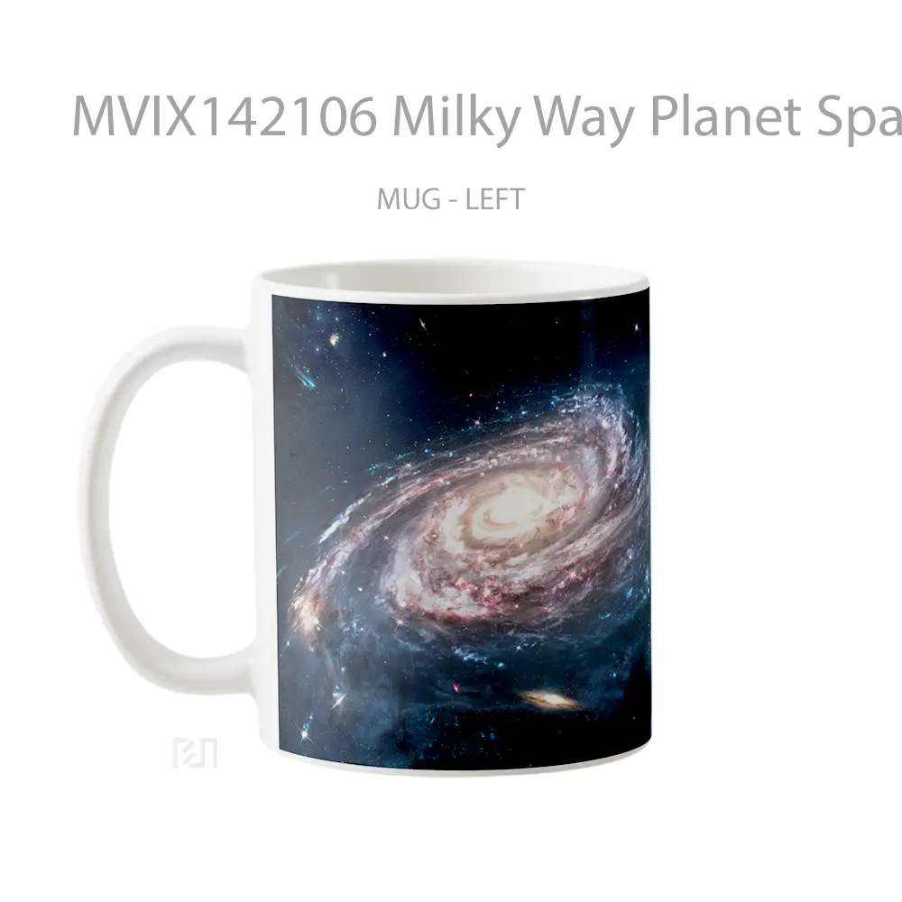 Mug Milky Way Planet Space Gelas Keramik Unik - All-side / Desain