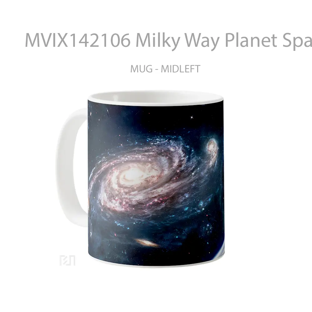 Mug Milky Way Planet Space Gelas Keramik Unik - All-side / Desain