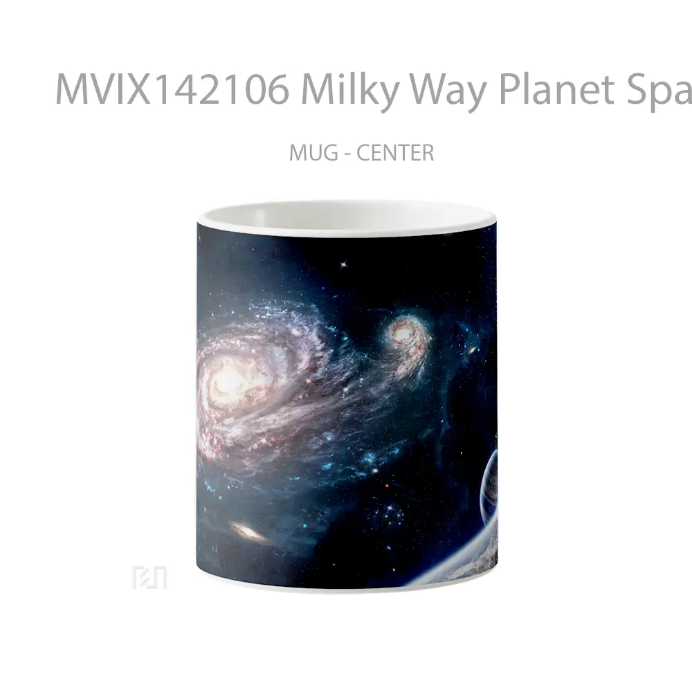 Mug Milky Way Planet Space Gelas Keramik Unik